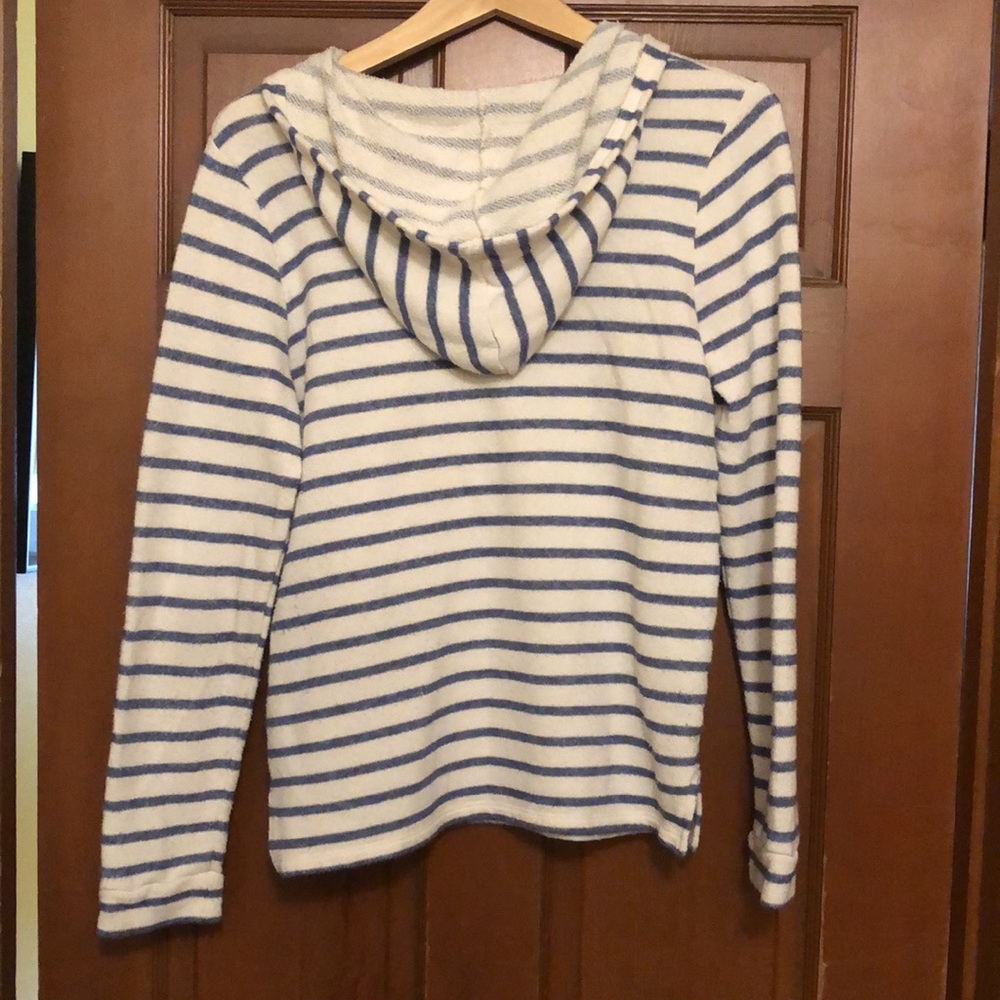 Blue and white striped sweater, size 16 - Picture 2 of 3